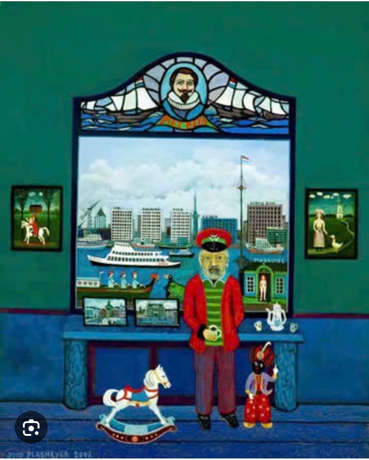 Gezocht: Origineel schilderij "Hommage aan Willem Westbroek", Ophalen, Overige stijlen, Gedateerd, Doek