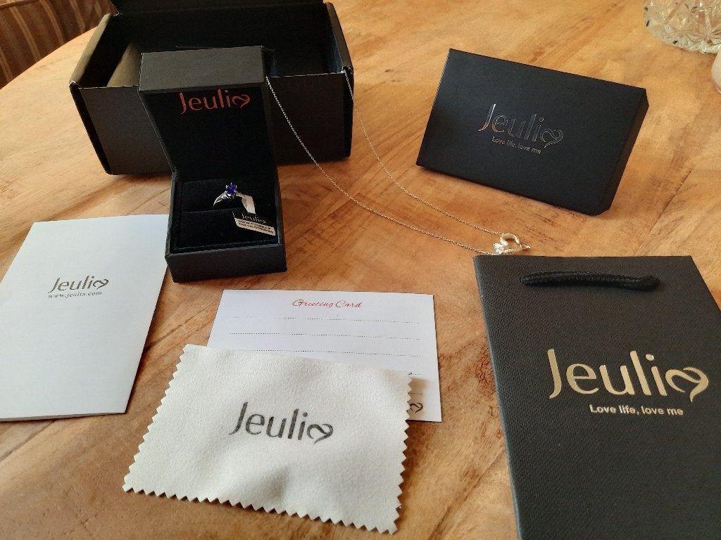 Jeulia sieraden ring en ketting 925, Ophalen of Verzenden, Overige materialen, Ring