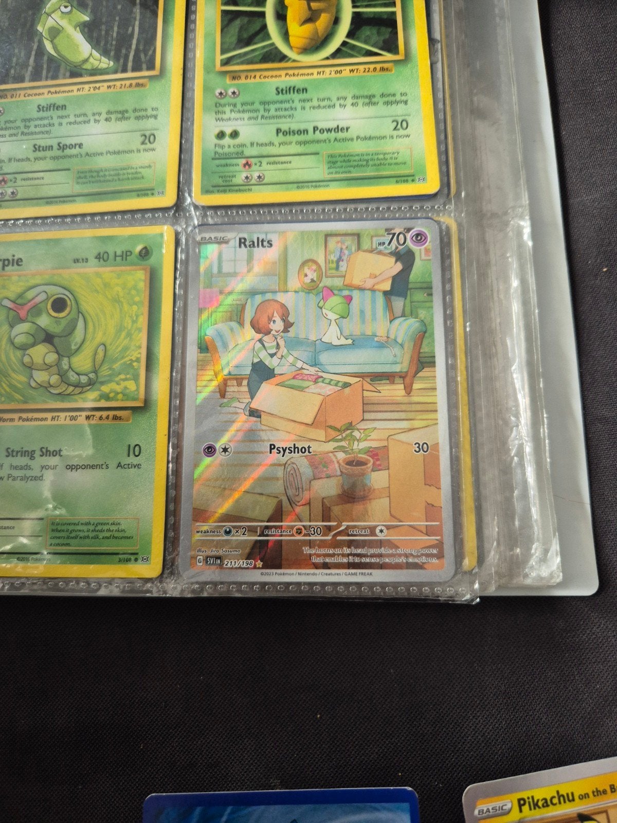 Pokémon Kaart: Ralts 211/198, Ophalen of Verzenden, Zo goed als nieuw, Losse kaart, Foil