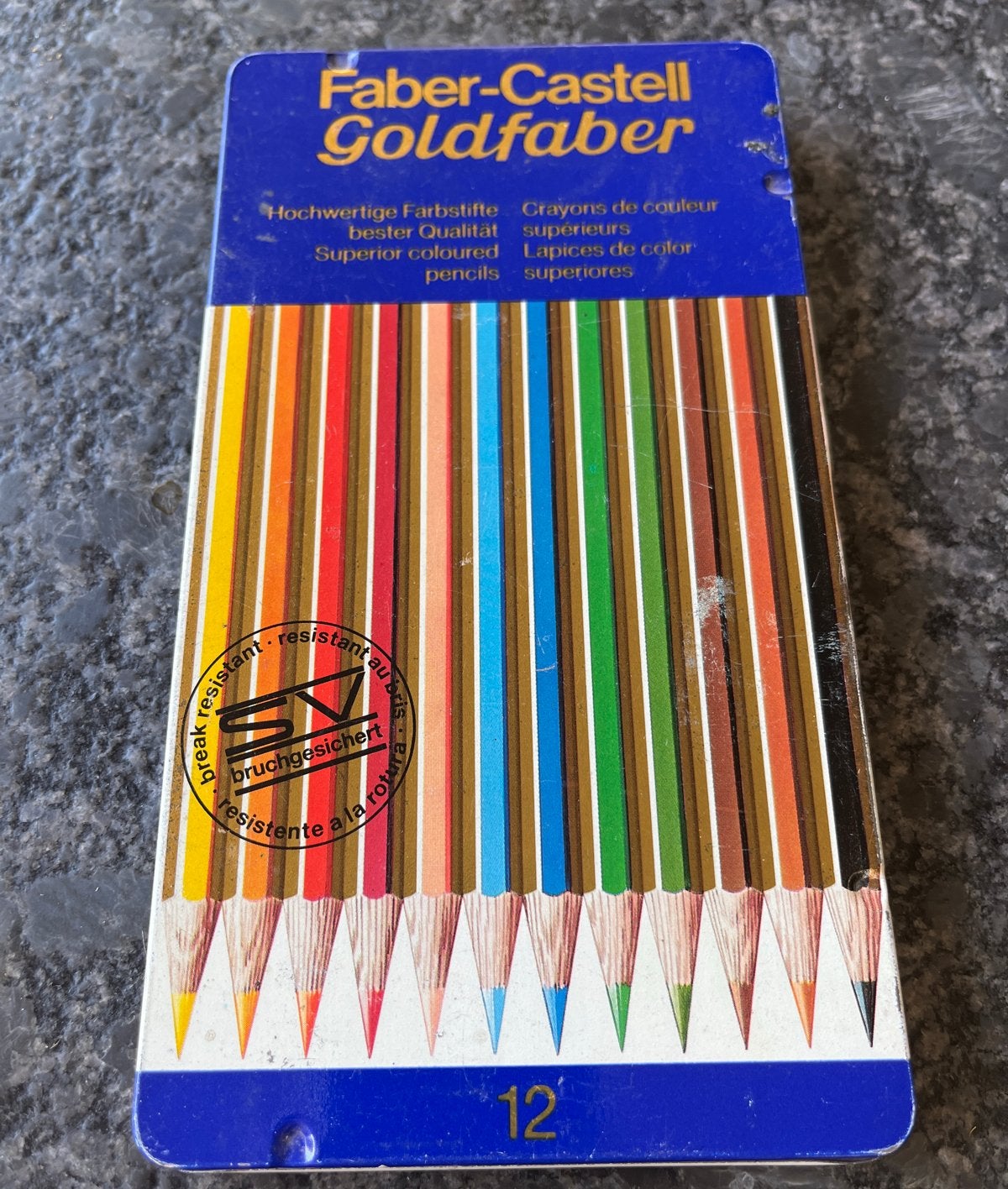 blik faber castell goldfaber met 11 kleurpotloden, Ophalen of Verzenden, Gebruikt