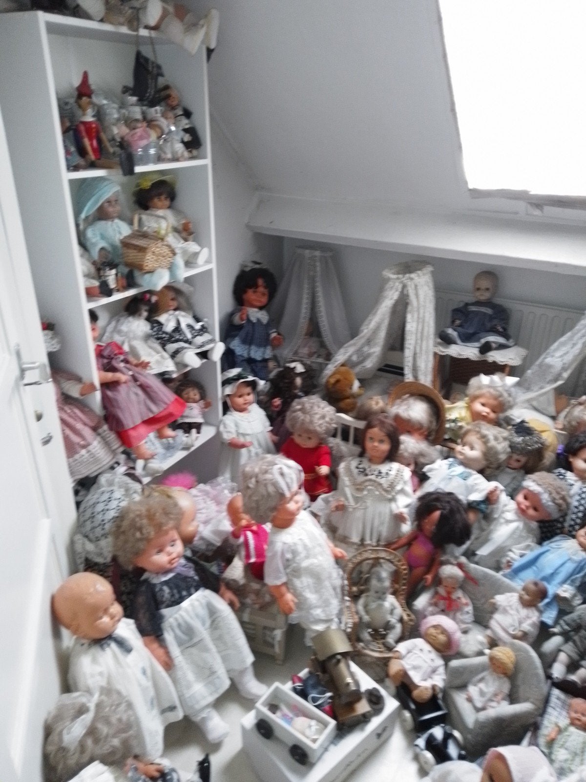 Grote verzameling oude poppen - Lot, Ophalen, Gebruikt, Pop