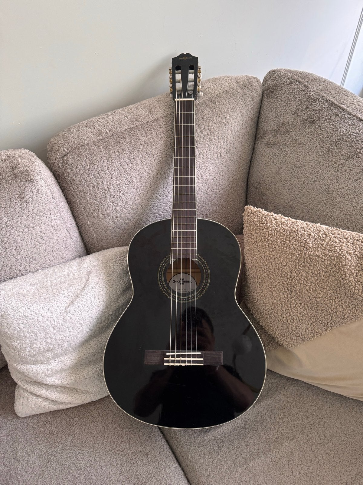 Zwarte Klassieke Gitaar met Element - Zo goed als nieuw, Ophalen of Verzenden, Zo goed als nieuw, Klassieke of Spaanse gitaar