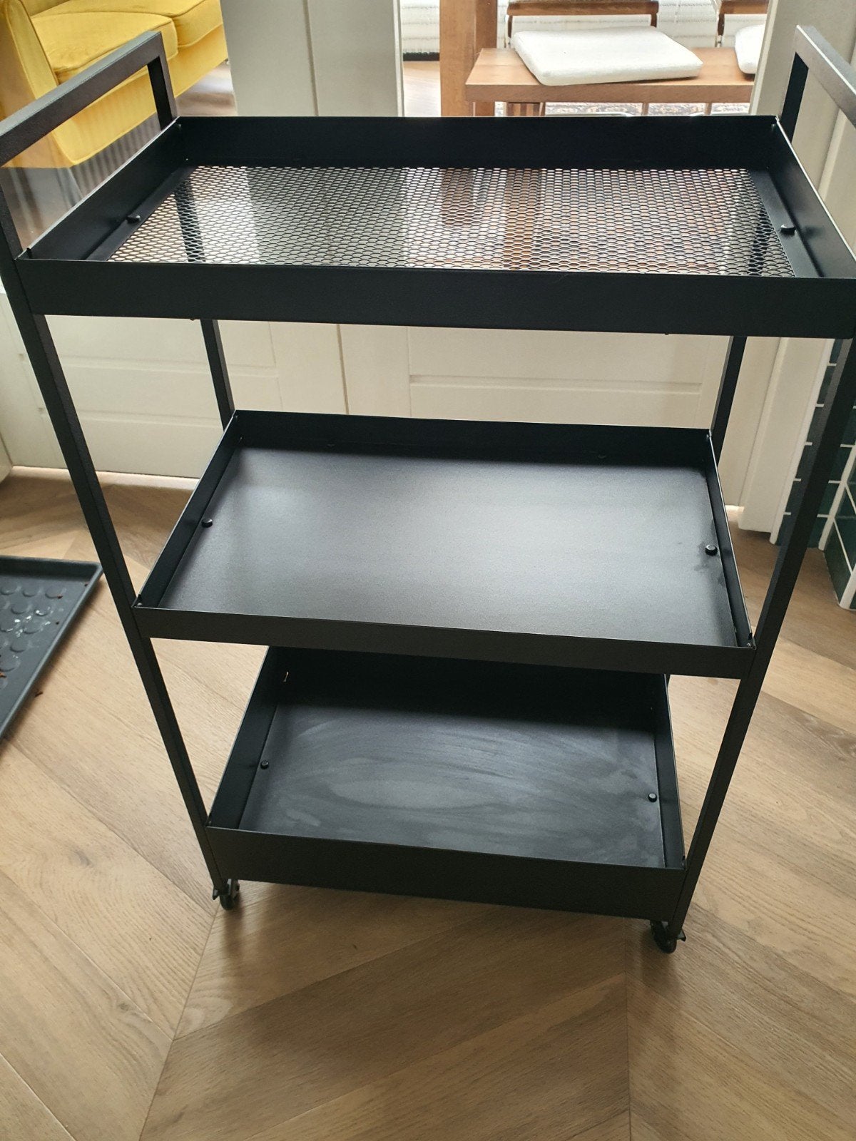 Zwarte opbergtrolley, Ophalen, Gebruikt