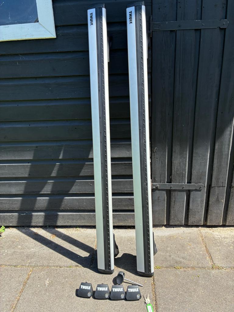 Thule dakdragers met Thule Raised Rail voeten, Auto diversen, Dakdragers, Ophalen, Gebruikt