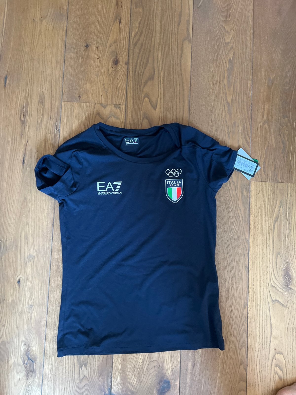 EA7 Emporio Armani Italia Olympische Spelen T-shirt, Blauw, Nieuw, Ophalen of Verzenden, Maat 42/44 (L)