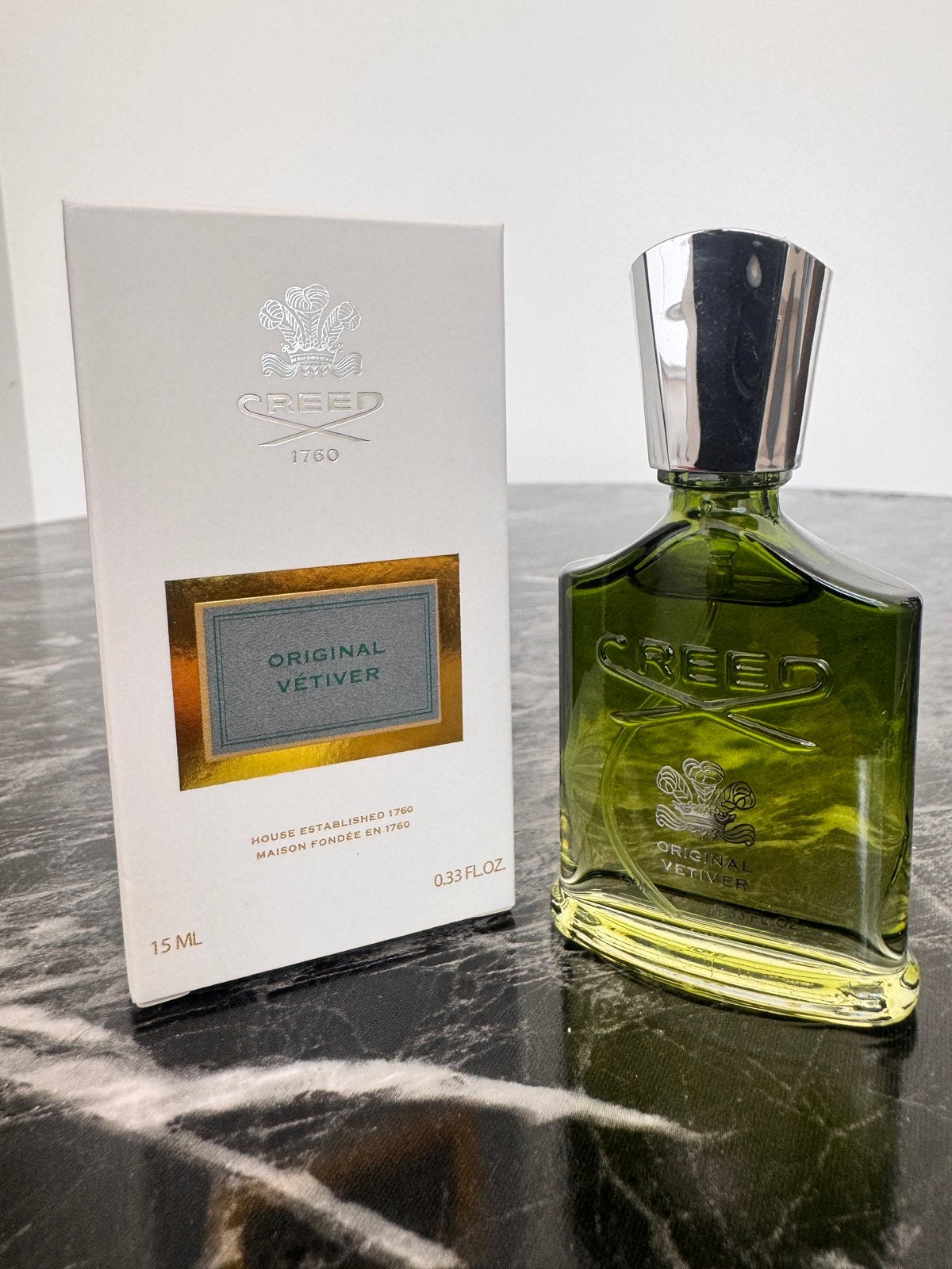 Creed Original Vetiver 15ml Miniatuur Mini Parfum, Sieraden, Tassen en Uiterlijk, Uiterlijk | Parfum, Ophalen of Verzenden, Nieuw