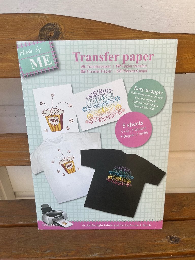 5x tshirt transfer paper | kleding bedrukken transferpapier, Ophalen of Verzenden, Nieuw