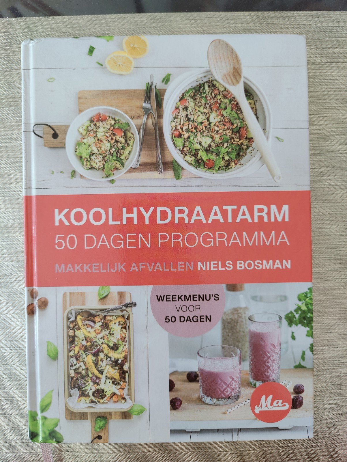 Koolhydraatarm - 50 dagen programma., Ophalen of Verzenden, Zo goed als nieuw, Dieet en Voeding, Niels Bosman