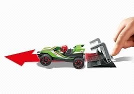 Playmobil 5174 Turbo Racer - Groene raceauto met frictiemoto, Gebruikt, Complete set, Voertuig, Ophalen of Verzenden