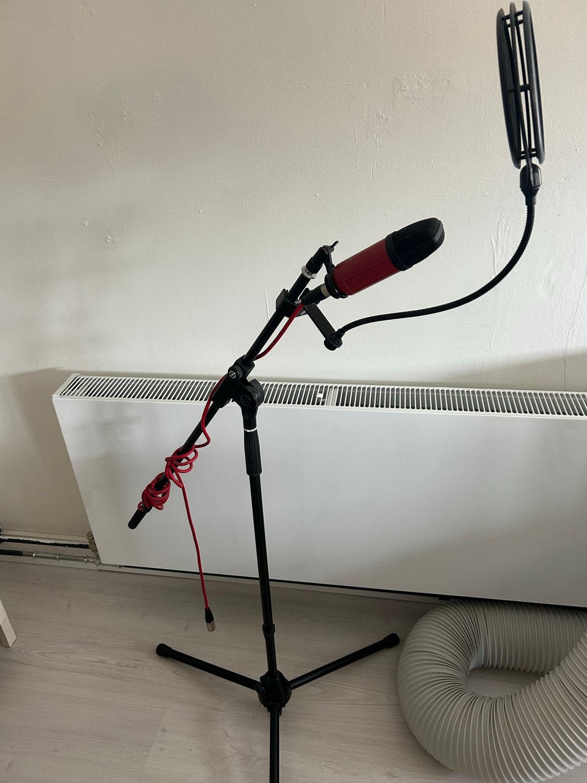 Microfoon met standaard en popfilter - Z.G.A.N., Muziek en Instrumenten, Ophalen, Zo goed als nieuw, Studiomicrofoon