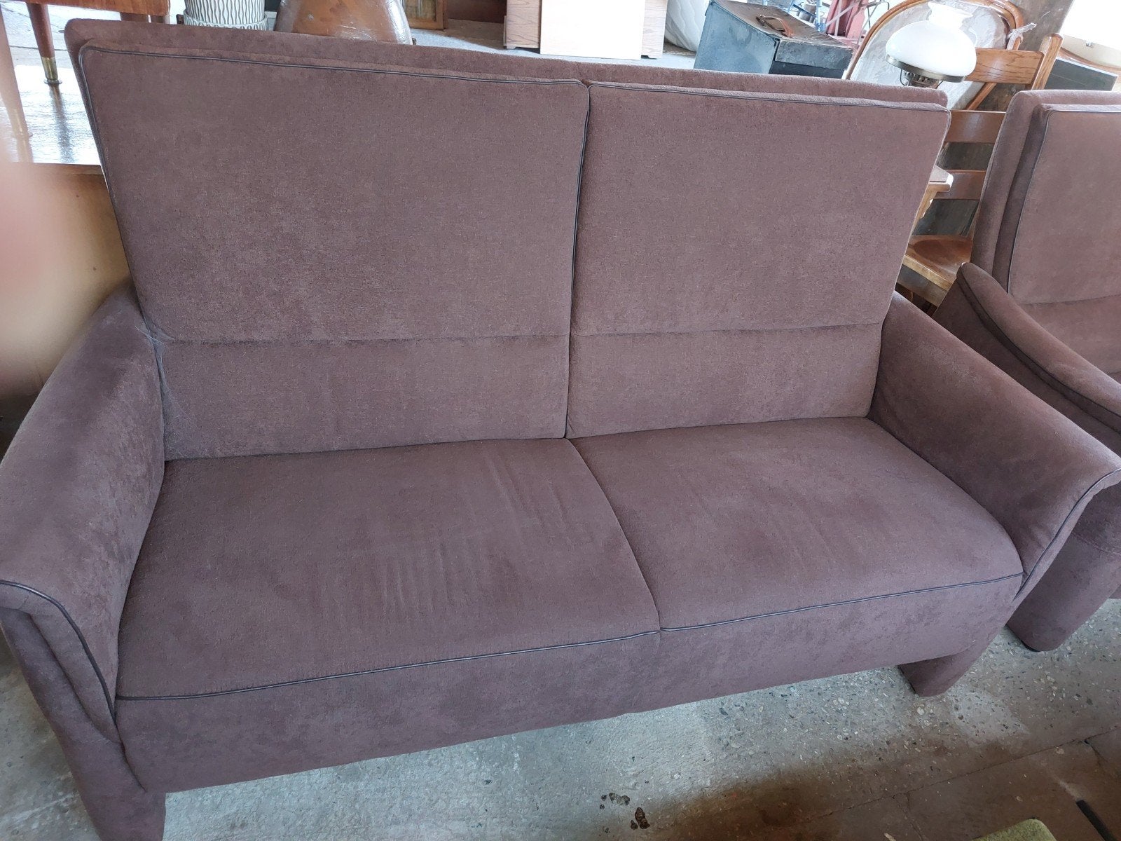 Te koop: bank met fauteuil, Huis en Inrichting, Banken | Bankstellen, Ophalen, Gebruikt, 75 tot 100 cm