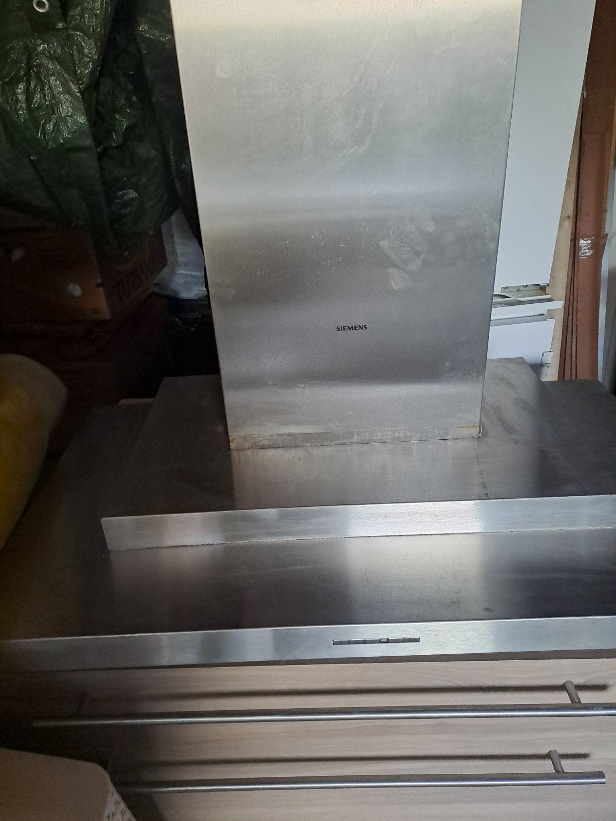 Siemens afzuigkap RVS - 90 cm, Witgoed en Apparatuur, Afzuigkappen, Wandschouwkap, Motor, Ophalen of Verzenden, Zo goed als nieuw