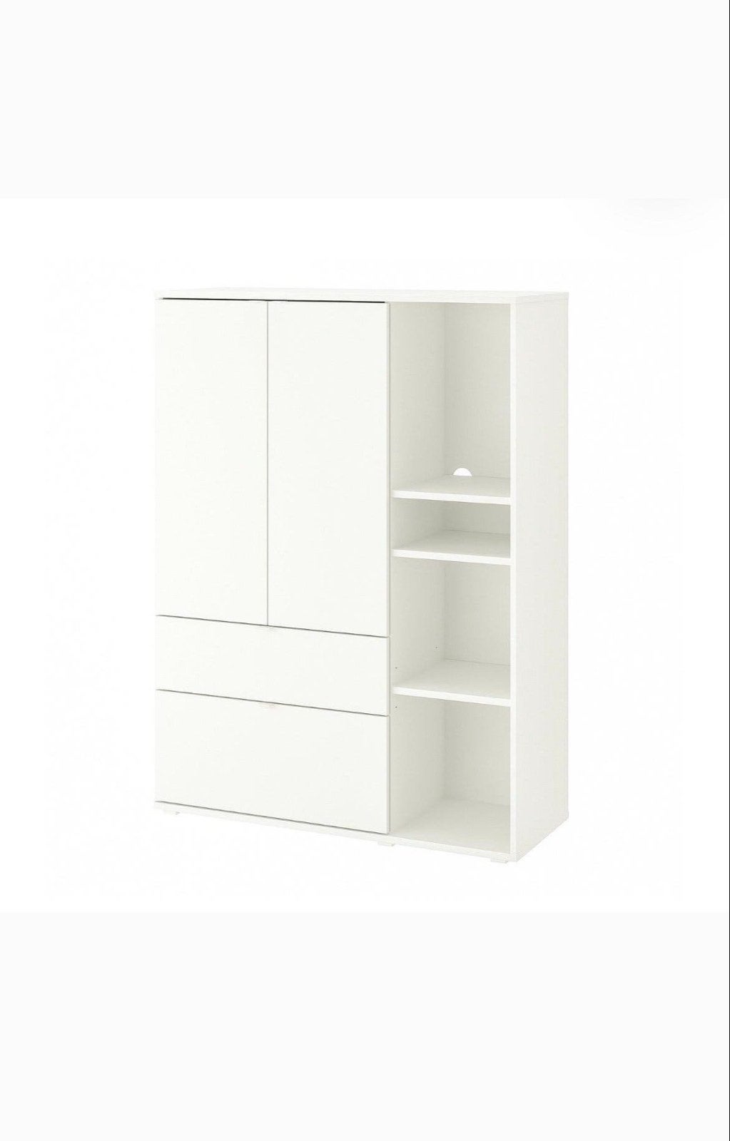IKEA VIHALS Opbergmeubel wit 105x37x140 cm, Ophalen, 100 tot 150 cm, Zo goed als nieuw, Met lade(s)