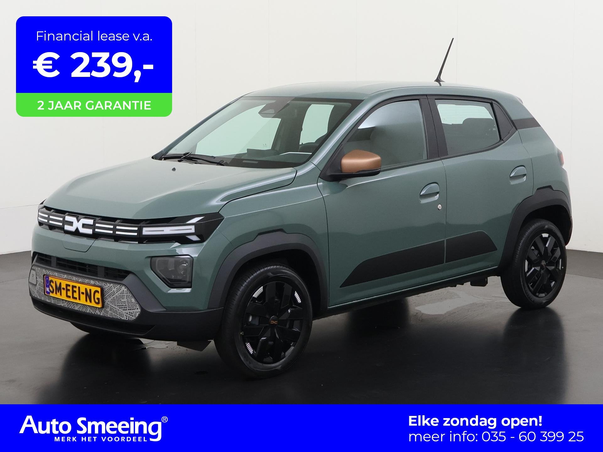 Dacia Spring Extreme 65 26.8 kWh | DC-snelladen | Achteruitc, Auto's, 12 maanden, Gebruikt, 4 stoelen, Leder en Stof