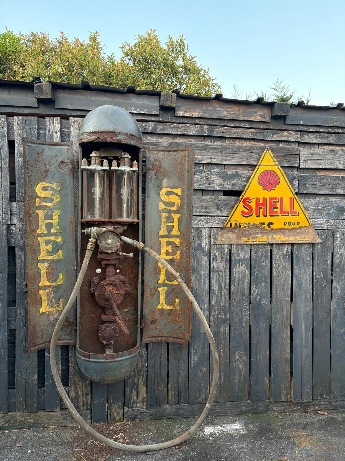 Benzinepomp SATAM SHELL 1920, Ophalen of Verzenden