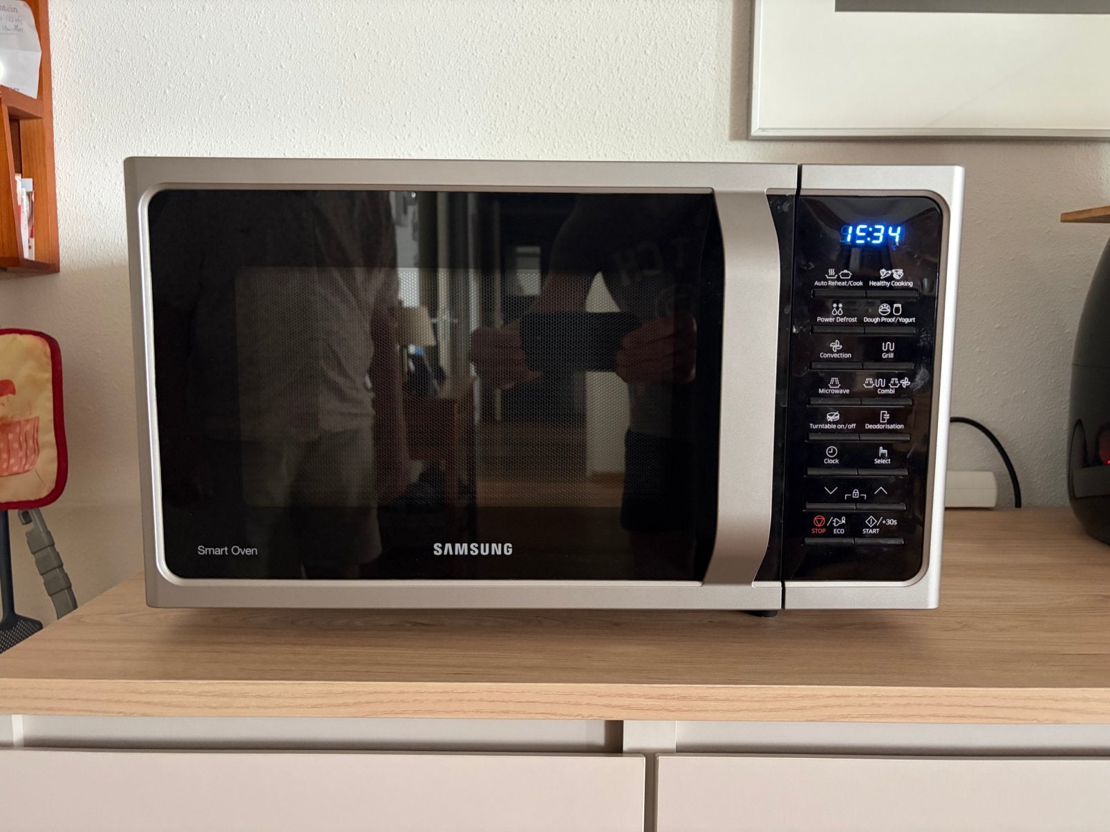 Mooie Samsung Oven Magnetron MC28H5015CS, Ophalen, Combimagnetron, Zo goed als nieuw, Vrijstaand