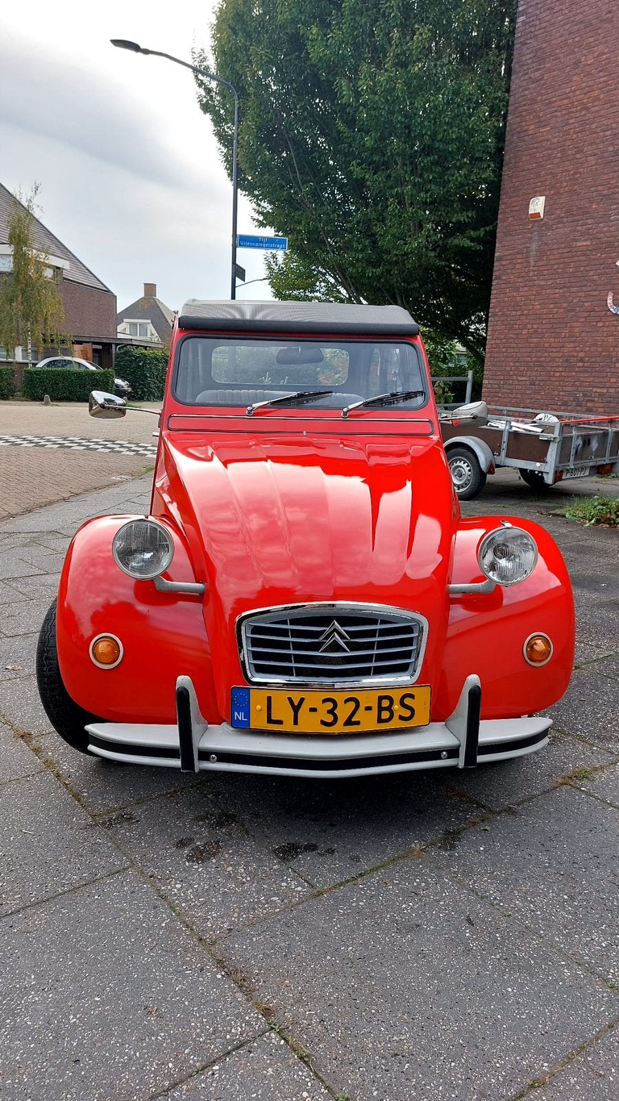 Citroën 2CV 0.6 1985 Rood, Auto's, Voorwielaandrijving, Stof, 602 cc, 2CV