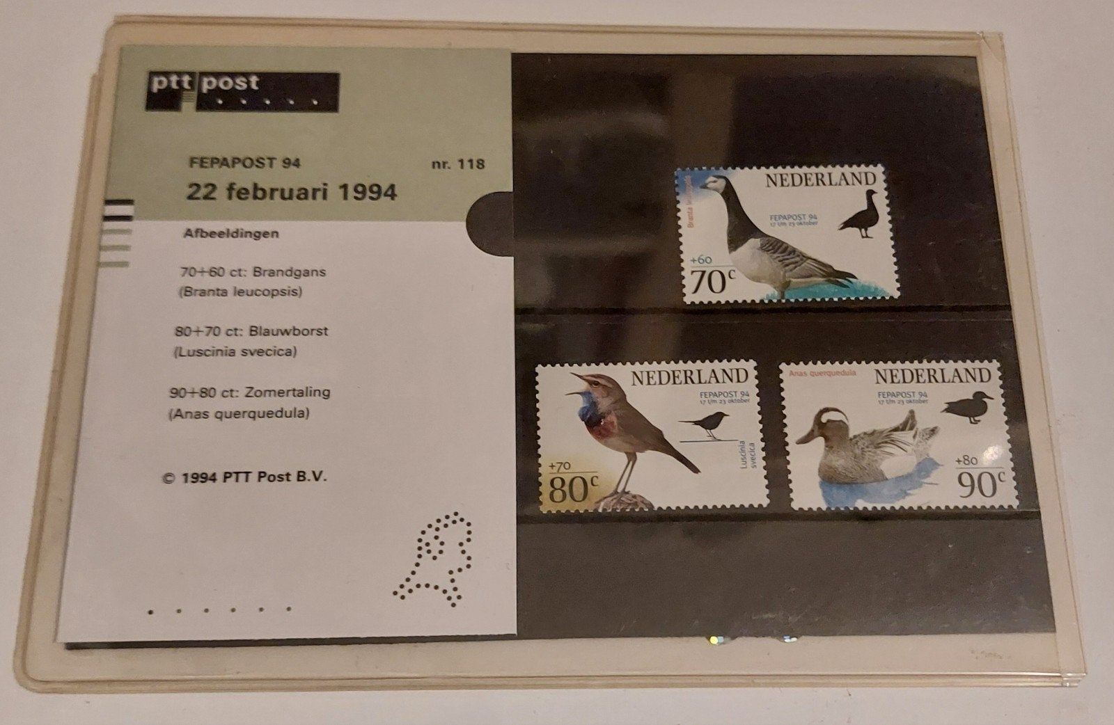 Postzegel mapje Nederland FEPAPOST 94 - Vogels, Ophalen of Verzenden, Na 1940, Postfris