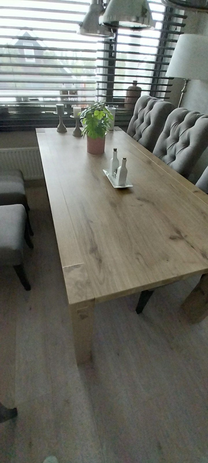 Zware eettafel Trendhopper 190x90 cm, Huis en Inrichting, Tafels | Eettafels, Ophalen, Gebruikt, 50 tot 100 cm, Vijf personen of meer