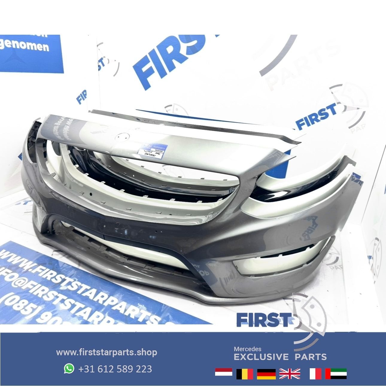 W246 AMG BUMPER B Klasse Facelift Voorbumper 2018 PDC ZWART, Gebruikt, -, Voor, Ophalen of Verzenden