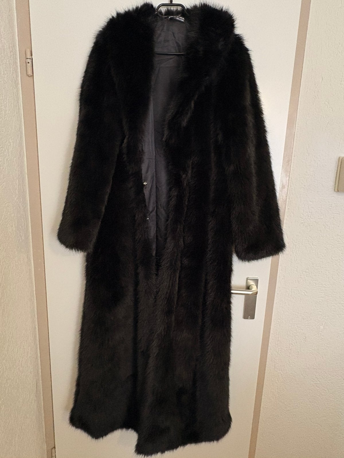 Shein Zwarte Lange Fluffy Jas, Ophalen of Verzenden, Nieuw, Maat 36 (S), Zwart