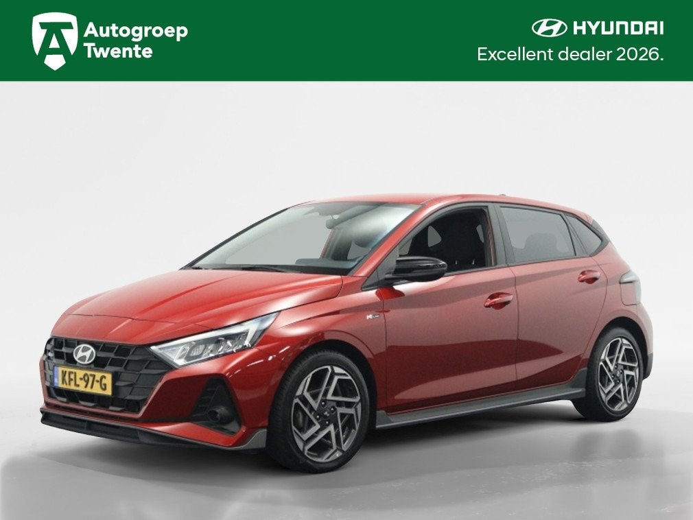 Hyundai i20 1.2 N Line | Private lease 429 p.m. (bj 2025), Auto's, Voorwielaandrijving, 12 maanden, Gebruikt, Zwart