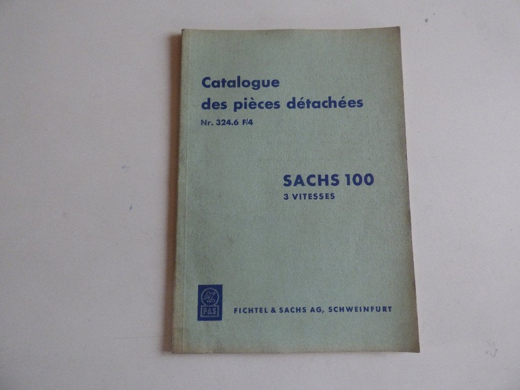 SACHS 100 3 VERSNELLLINGEN ONDERDELENLIJST 324.6 F/4, Ophalen of Verzenden, Overige merken