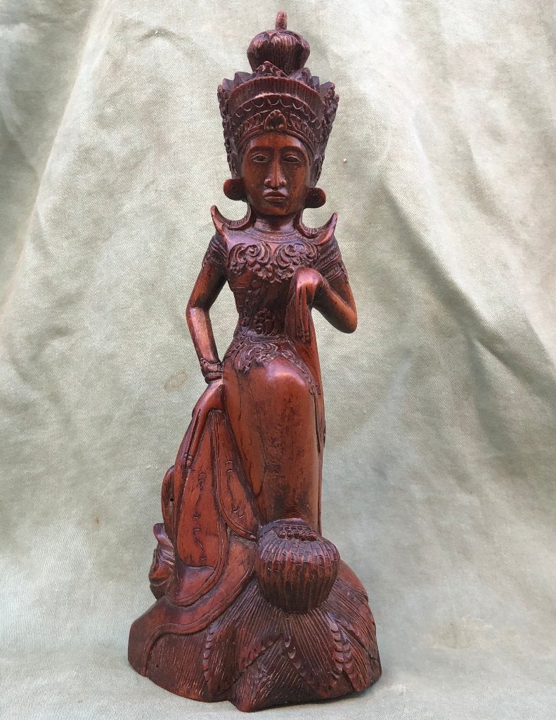 Beeldje Dewi Ratih en  Kala Rau, Hout, Ophalen of Verzenden, Indonesië, Beeld