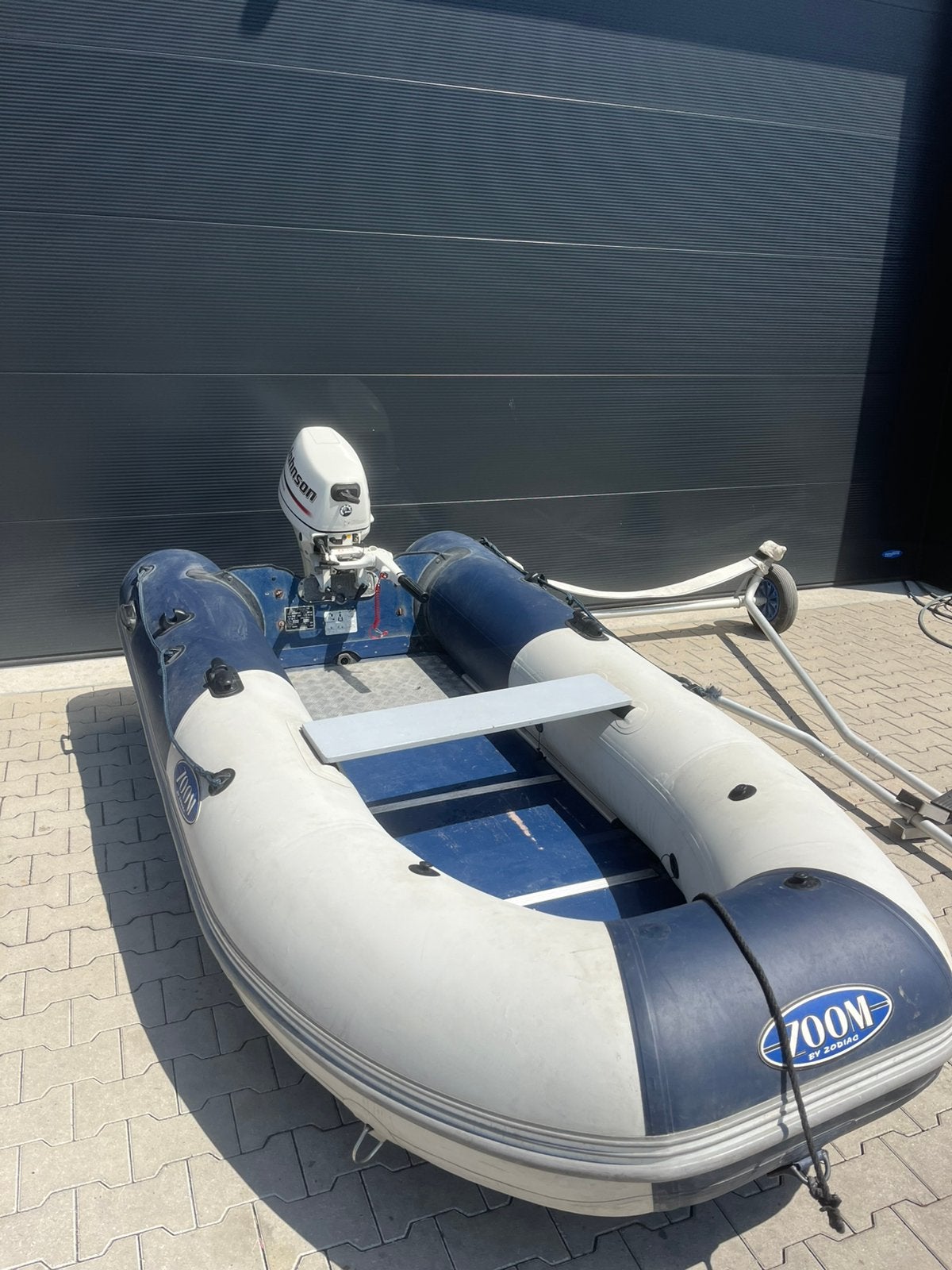 Rubberboot met buitenboordmotor 15 pk 4 takt johnson, Ophalen of Verzenden, Zo goed als nieuw