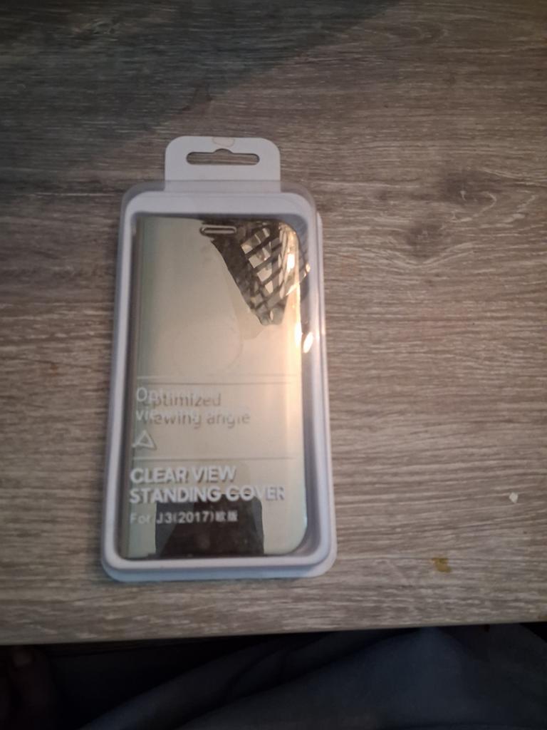 Clear View Standing Cover voor Samsung Galaxy J3 (2017), Ophalen of Verzenden, Nieuw, Overige modellen, Hoesje of Tasje