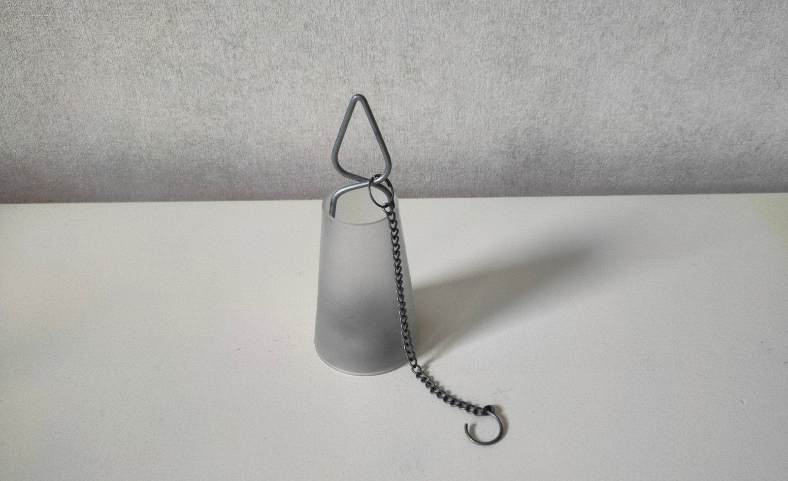 Hanger windlichtje voor een waxinelichtje, gesatineerd glas, 10 cm, Waxinelichthouder, Nieuw, Ophalen of Verzenden