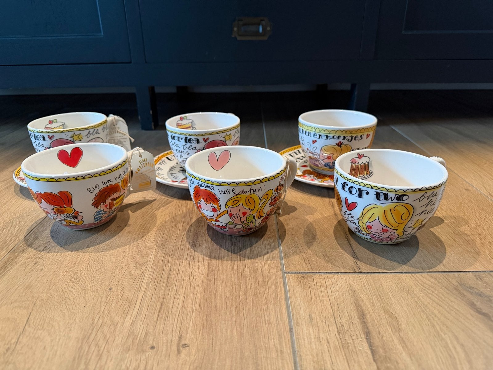 Blond Amsterdam Grote Mokken/Soepkommen met Schotels, Ophalen of Verzenden, Nieuw, Blond Amsterdam, Mok