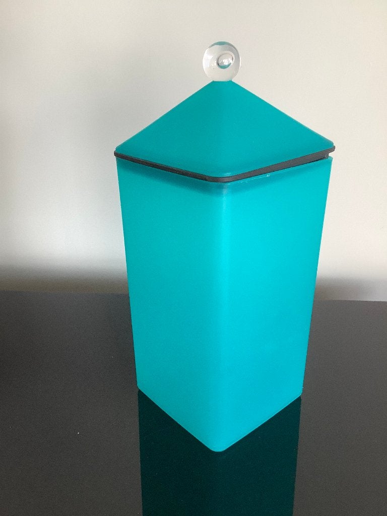 Retro Mepal Rosti turquoise voorraadbus – ´80 Memphis-stijl, Verzamelen, Ophalen of Verzenden, Huis en Inrichting