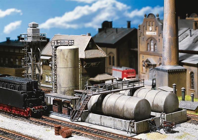Faller: Dieselpompstation NIEUW, Hobby en Vrije tijd, Modeltreinen | H0, Nieuw, Brug, Tunnel of Gebouw, Gelijkstroom of Wisselstroom