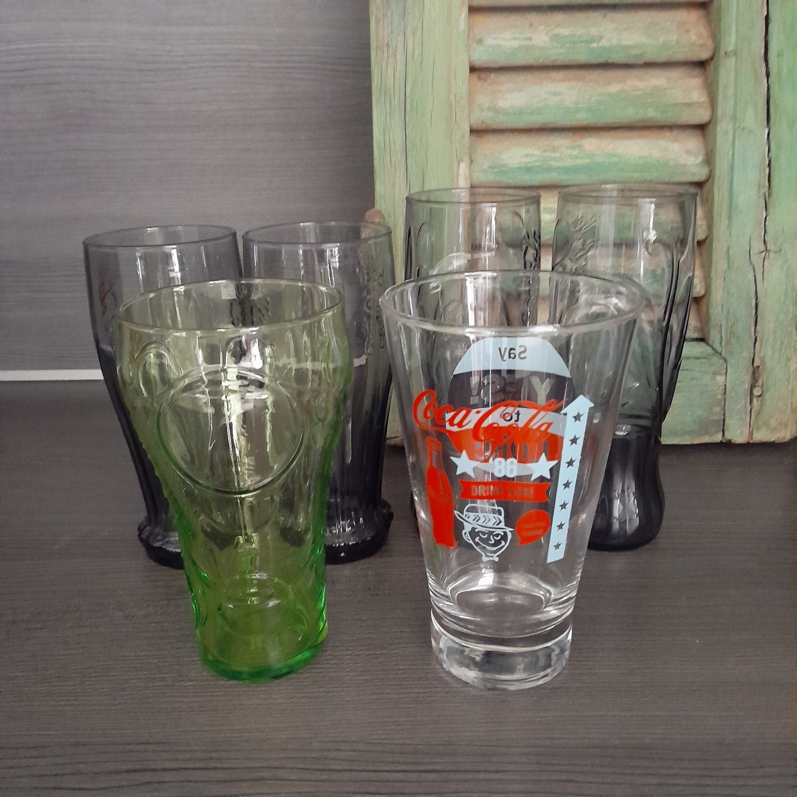 Coca-Cola vintage glazen, Ophalen of Verzenden, Zo goed als nieuw, Gebruiksvoorwerp
