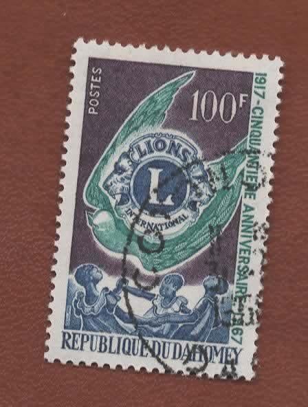 Serviceclubs - Lions - Dahomey - 306 - (jr.'67) - gebr, Verzenden, Gestempeld, Overige thema's