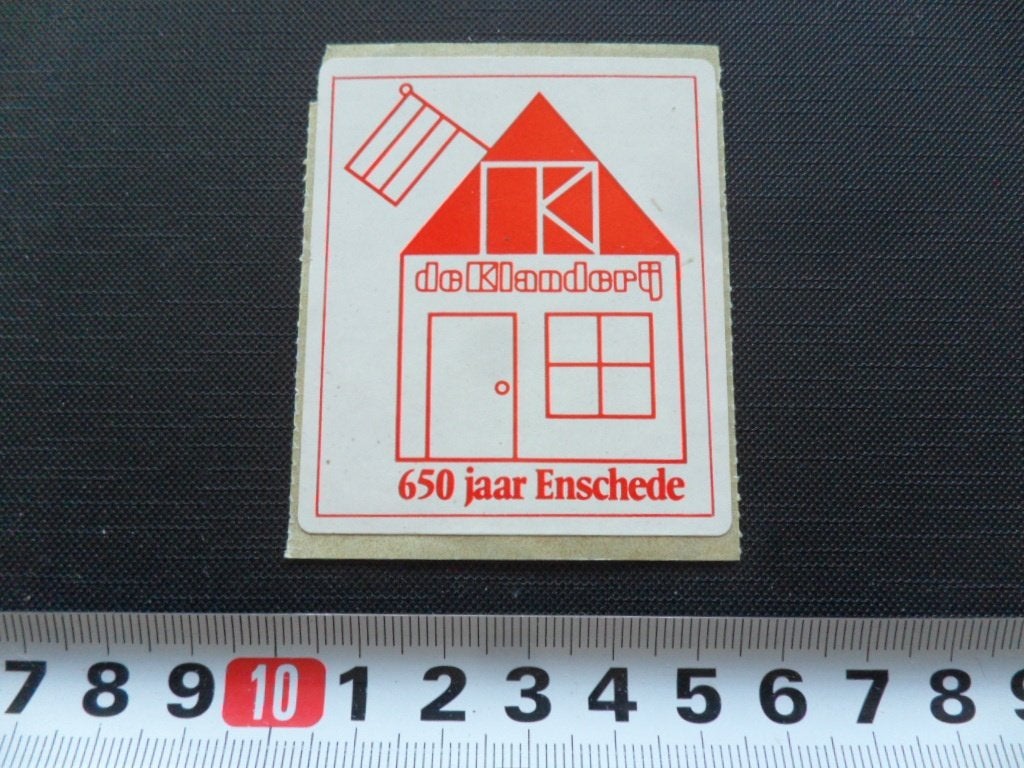 sticker de klanderij 650 jaar enschede, Ophalen of Verzenden, Zo goed als nieuw