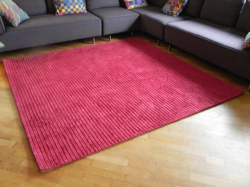 van Besouw vloerkleed 250x250 cyclaamrood, Ophalen, Design, Vierkant, 200 cm of meer