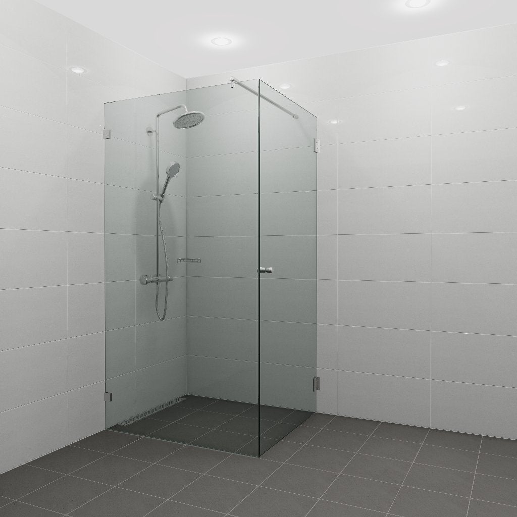 glazen douchedeur, Ophalen, Gebruikt, Glas, Douche