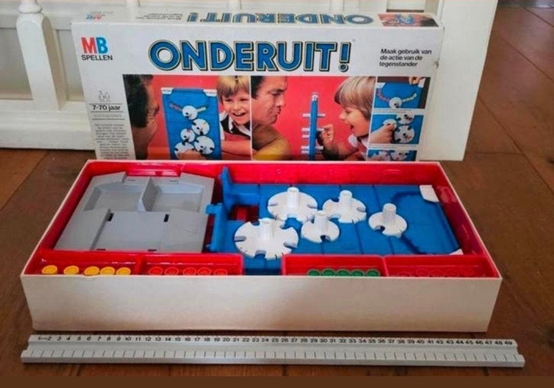 Onderuit!- groot- vintage 1970- Compleet- verzend ook, Hobby en Vrije tijd, Gezelschapsspellen | Bordspellen, Ophalen