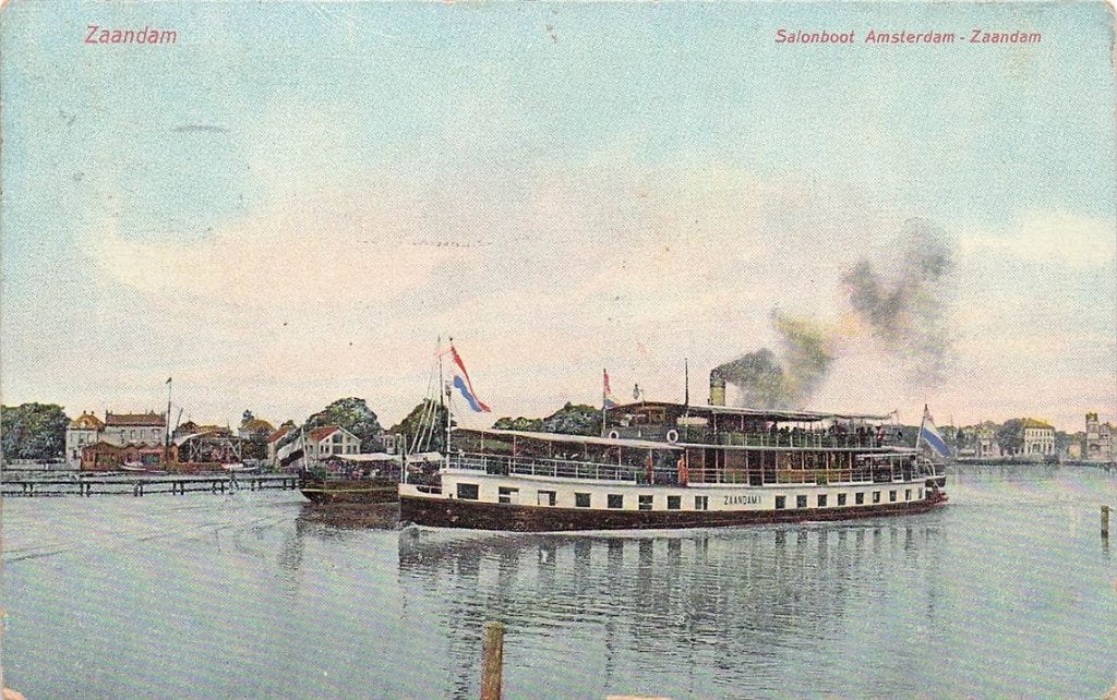 703-433-047 Zaandam Salonboot Amsterdam Zaandam, Verzenden, Voor 1920, Noord-Holland