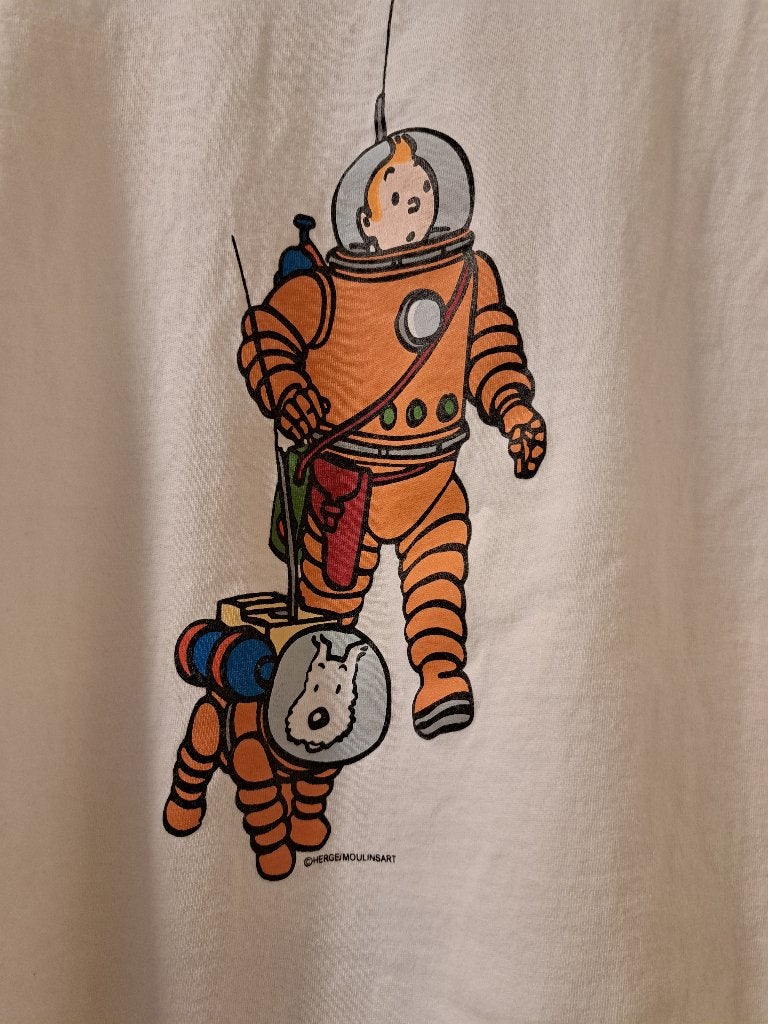 Kuifje T-shirt maat 40 +Rintin-tin sleutelhanger, Verzamelen, Ophalen of Verzenden, Kuifje, Zo goed als nieuw, Kleding