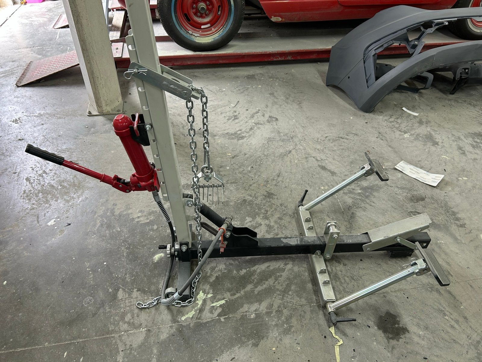 Hydraulische trekbalk  voor carrosserieherstel, Auto diversen, Autogereedschap, Ophalen, Gebruikt
