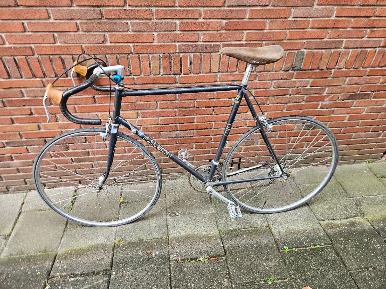 Raleigh racefiets met Reynolds 531 frame, 28 inch, Gebruikt, 10 tot 15 versnellingen, Velgrem
