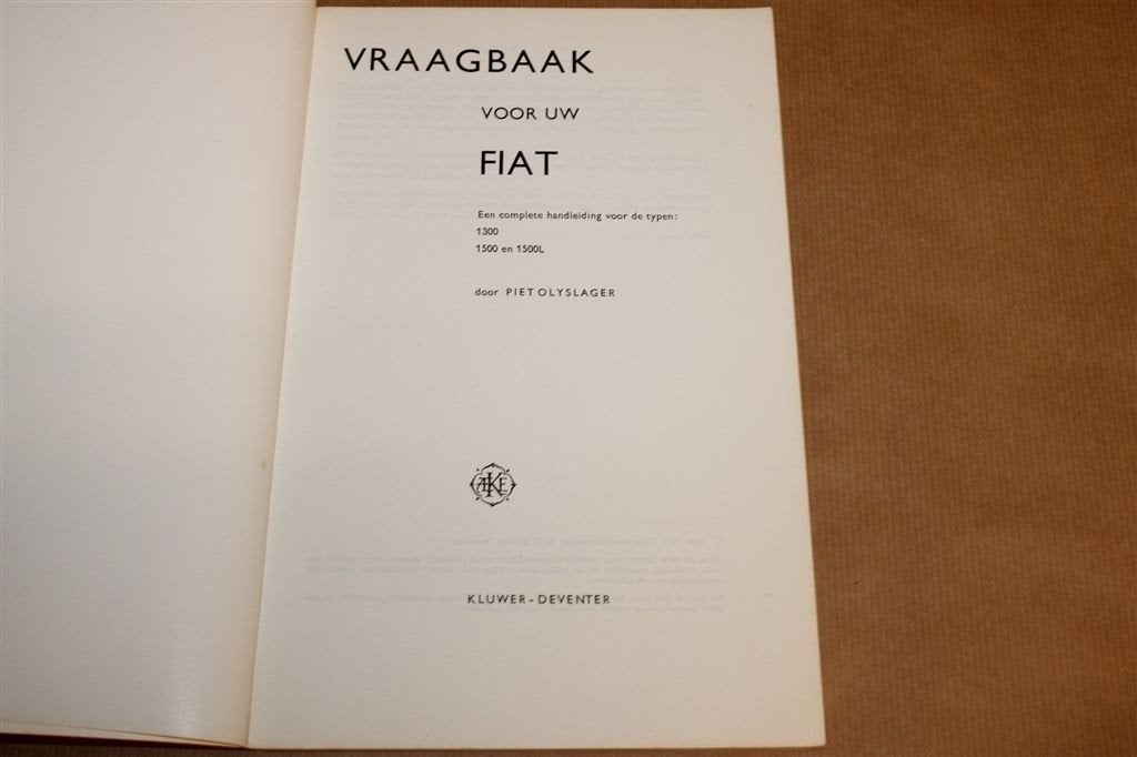 Vraagbaak Fiat 1300/1500 — Autohandleiding 1961-1968, Ophalen of Verzenden