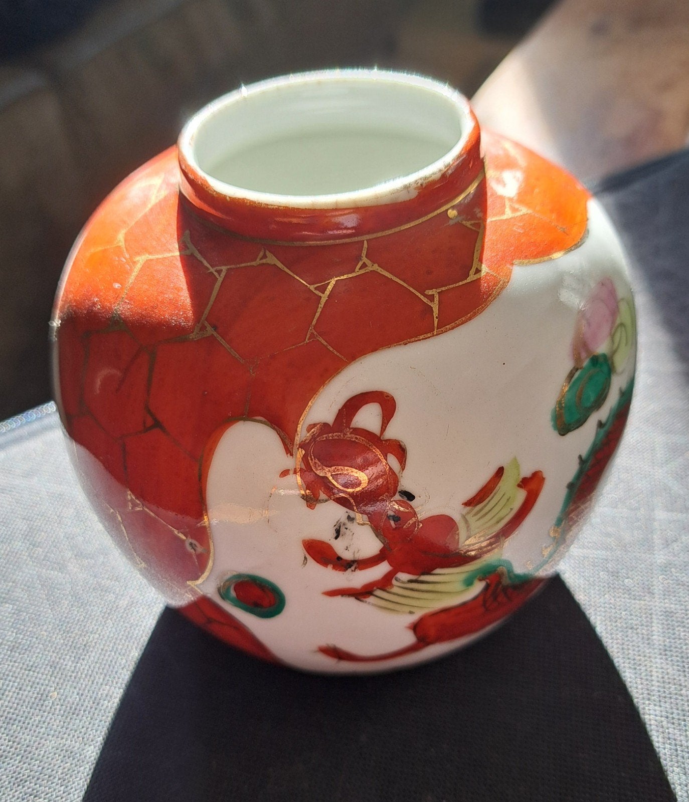 Vintage Chinese gemberpot met drakenmotief - jaren 60, Ophalen of Verzenden