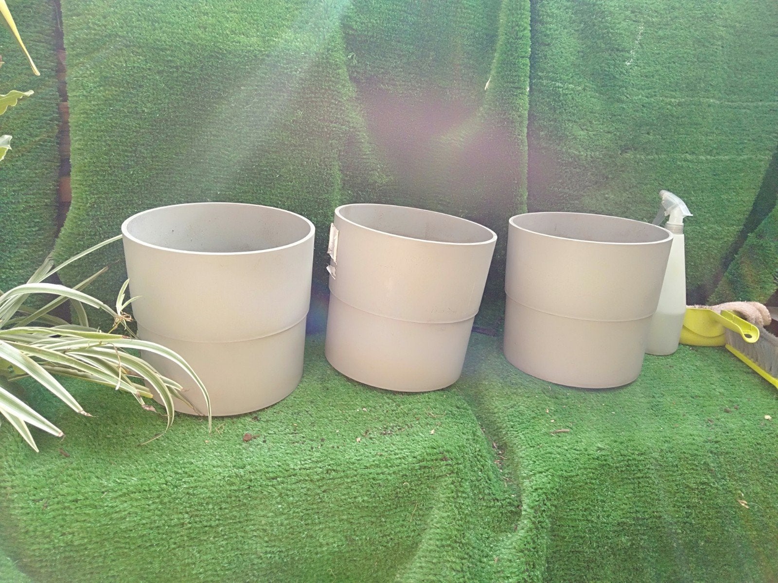 Set van 4 IKEA NYPON potten, Tuin en Terras, Ophalen, Kunststof, Rond, Binnen