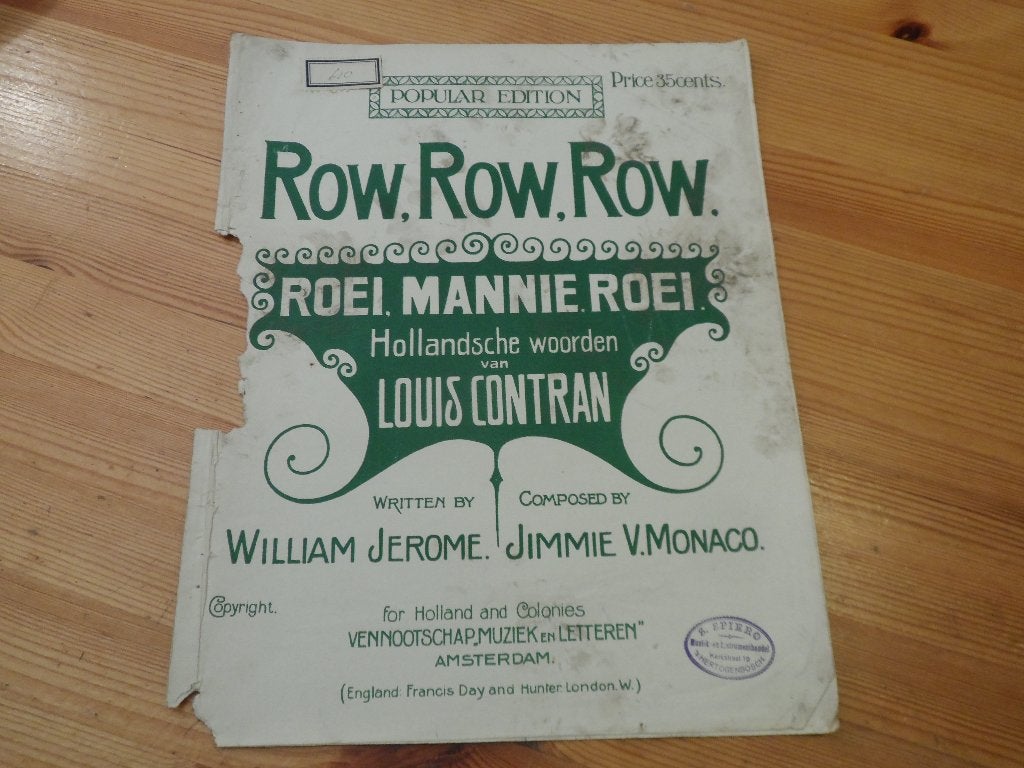 Roei mannie roei - j. V. Monaco / louis contran, Zang, Gebruikt, Ophalen of Verzenden, Artiest of Componist