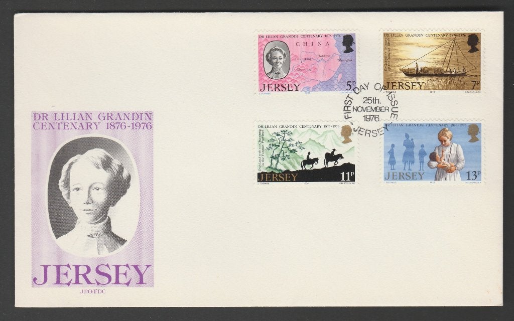 Jersey - Michelnr 153-156 - Dr Lilian Grandin, missie-arts, Verzenden, Postfris