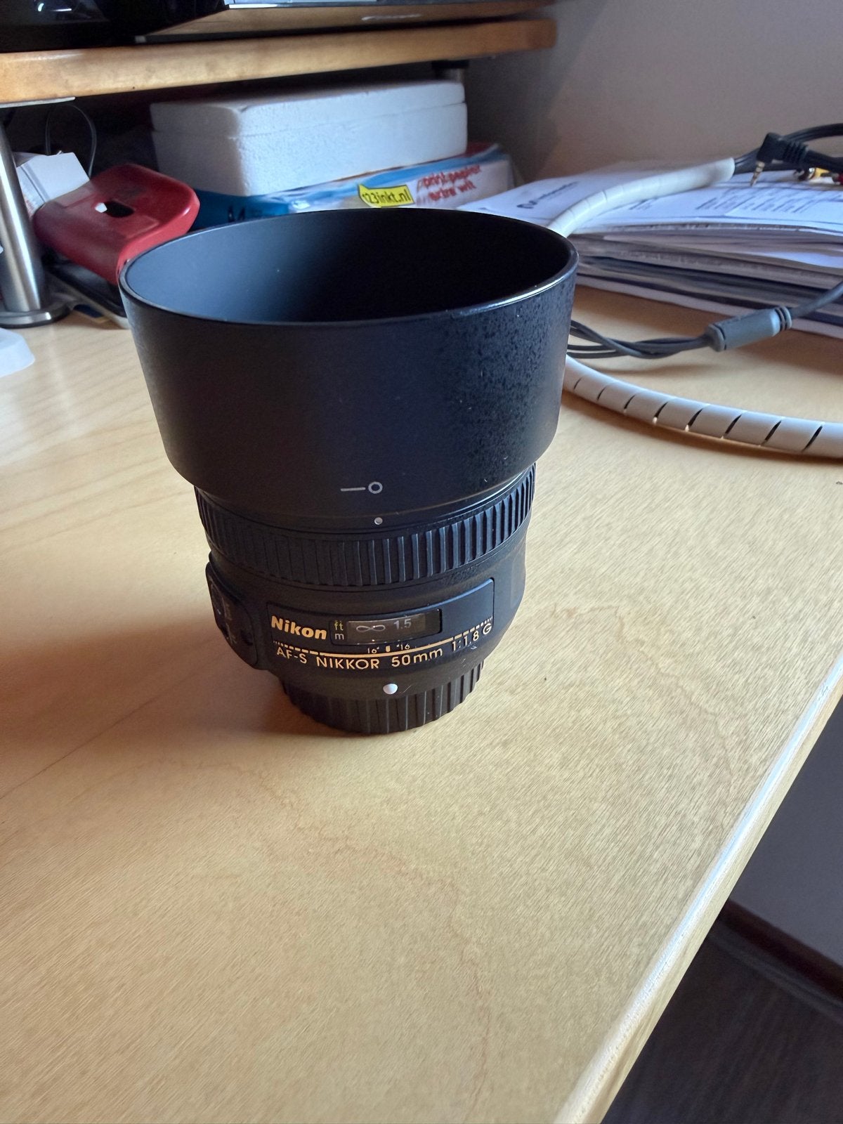 Nikon AF-S NIKKOR 50mm f/1.8G objectief (Nikon F-mount), Autofocus, Nikon, Ophalen of Verzenden, Zo goed als nieuw